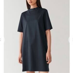 COS Boxy Mockneck Short Sleeve Mini Dress Womens Size 4